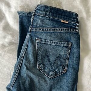 MOTHER Dazzler Ankle Fray Jeans